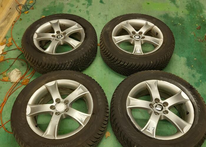 Grajewo ogłoszenia: Sprzedam koła zimowe. Używane felgi aluminiowe 5x100, ET45, 57,1...