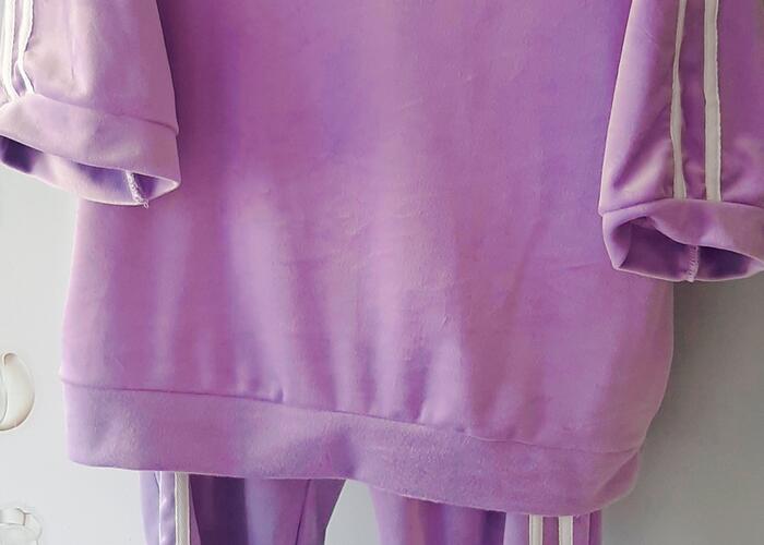 Grajewo ogłoszenia: Sprzedam nowy dres welurowy lila kolor L-XL za 45 zł